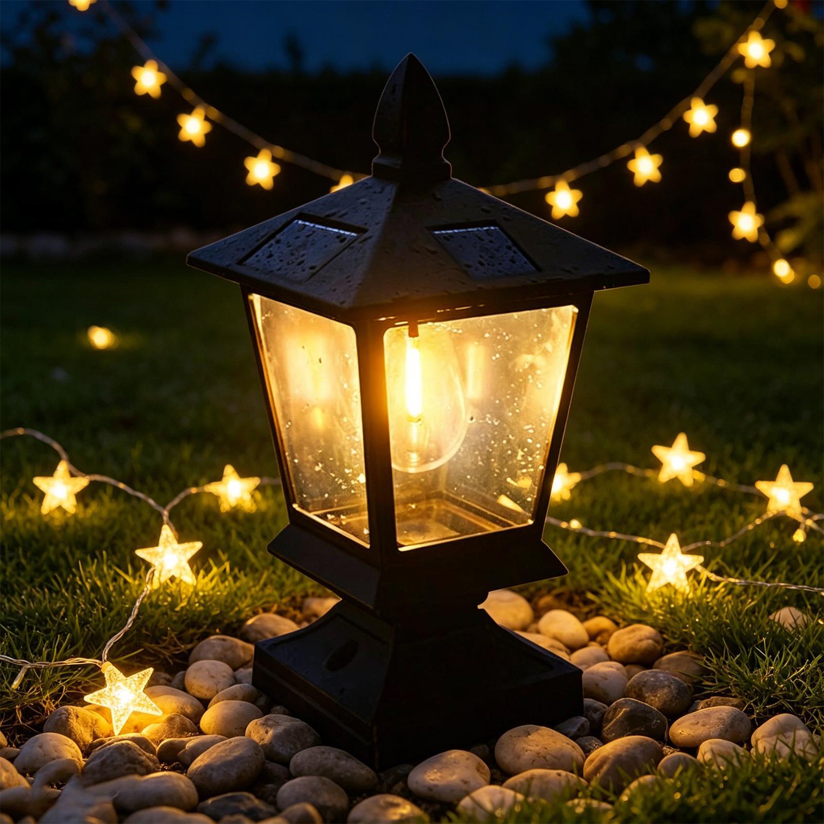Outdoor Power Post - Wodoodporne solarne lampy ogrodowe do willi,