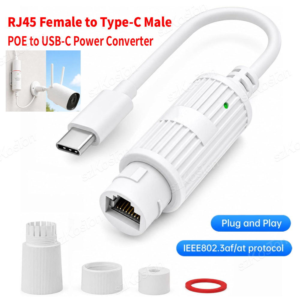 Outdoor Usb Power Adapter - Konwerter zasilania POE na USB-C, adapter
