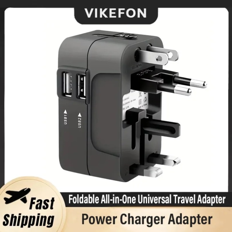 Outdoor Usb Power Adapter - Składany uniwersalny adapter podróżny z konwerterem