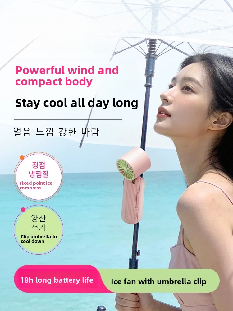 Outdoor Power Fan - Wiatraczek przenośny z klipsem do parasola,