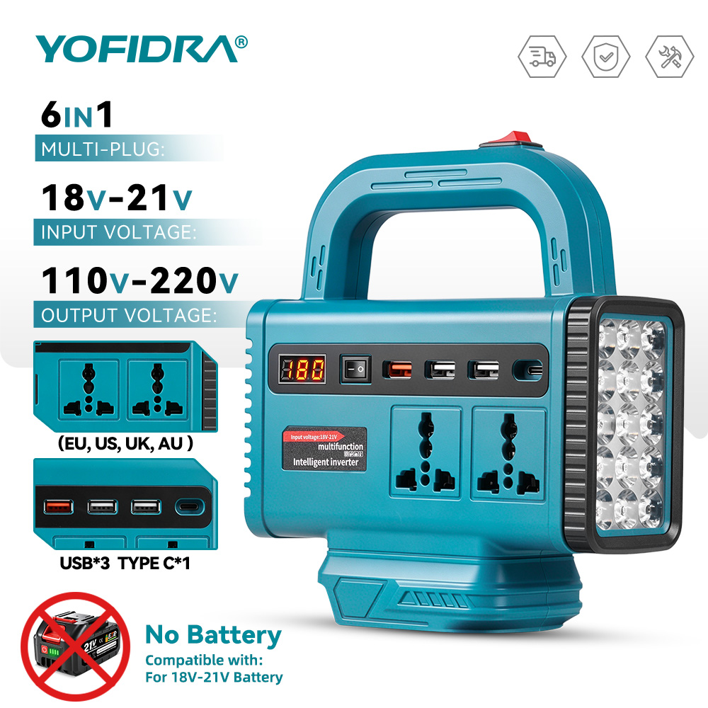 Outdoor Usb Power Adapter - Przetwornica napięcia YOFIDRA 220V, przenośny zasilacz