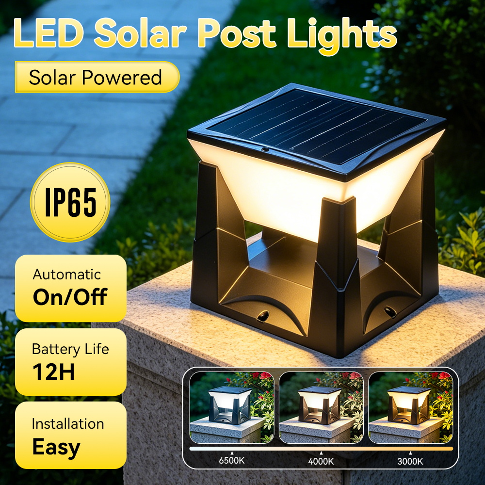 3-kolorowa solarna lampa słone – Outdoor Power Post recenzja i cena