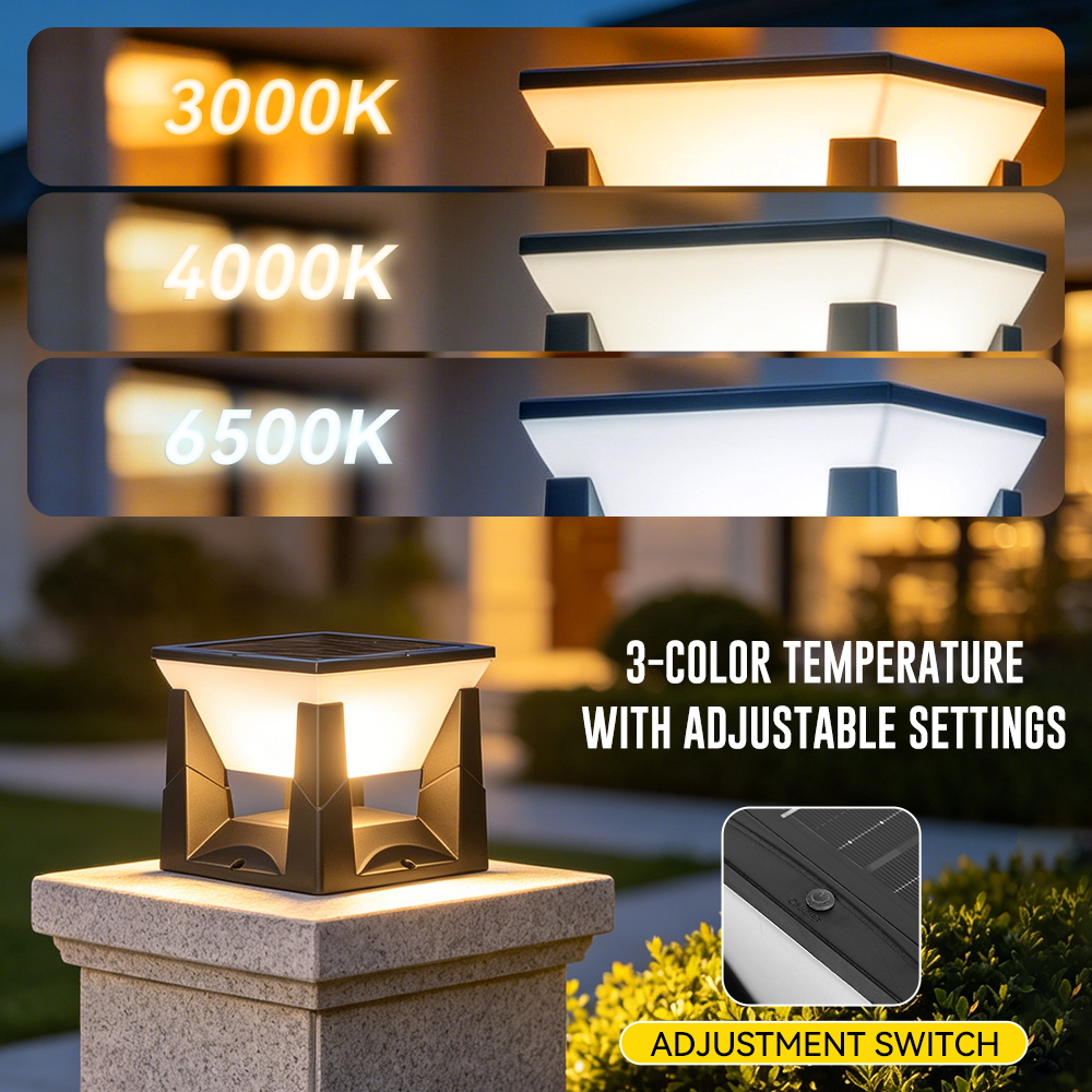3-kolorowa solarna lampa słone – Outdoor Power Post recenzja i cena